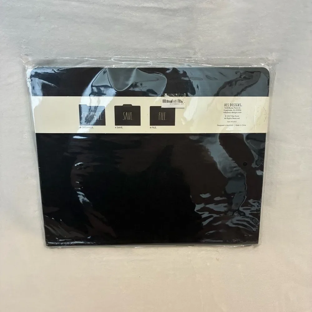 Rae Dunn Black File Folders Pack of 12